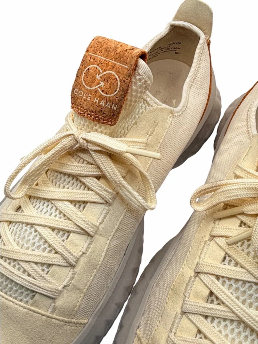 Cole Haan Men’s GrandMøtion Woven Sneakers Size 10.5 Cream Lightweight C36851